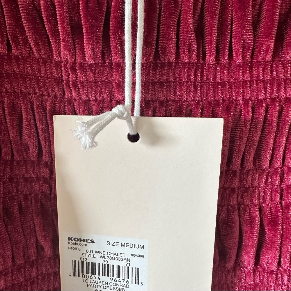 Lauren Conrad Wine Chalet Velvet party dress NWT - Picture 3 of 4